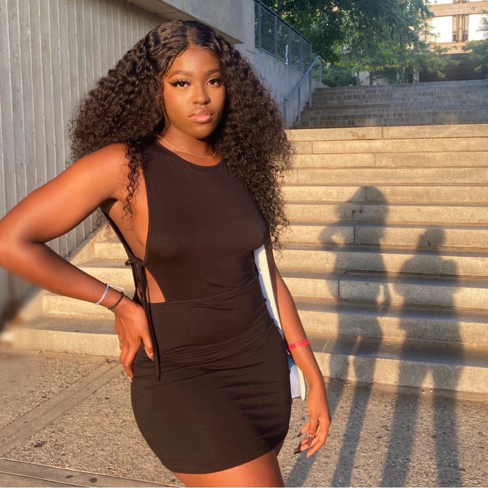 Black Sleeveless Cutout Dress